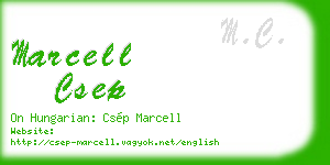 marcell csep business card
